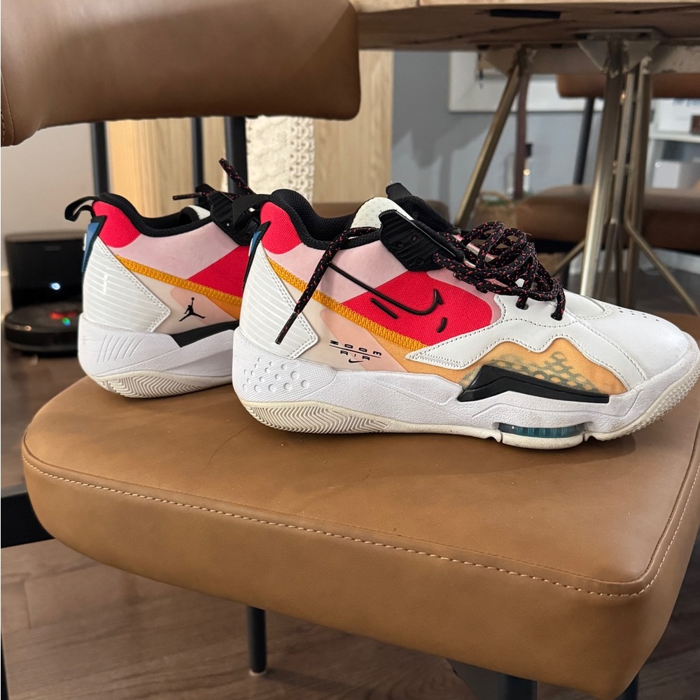 Nike Multicolor Athletic Sneakers - White, Pink, Yellow & Black